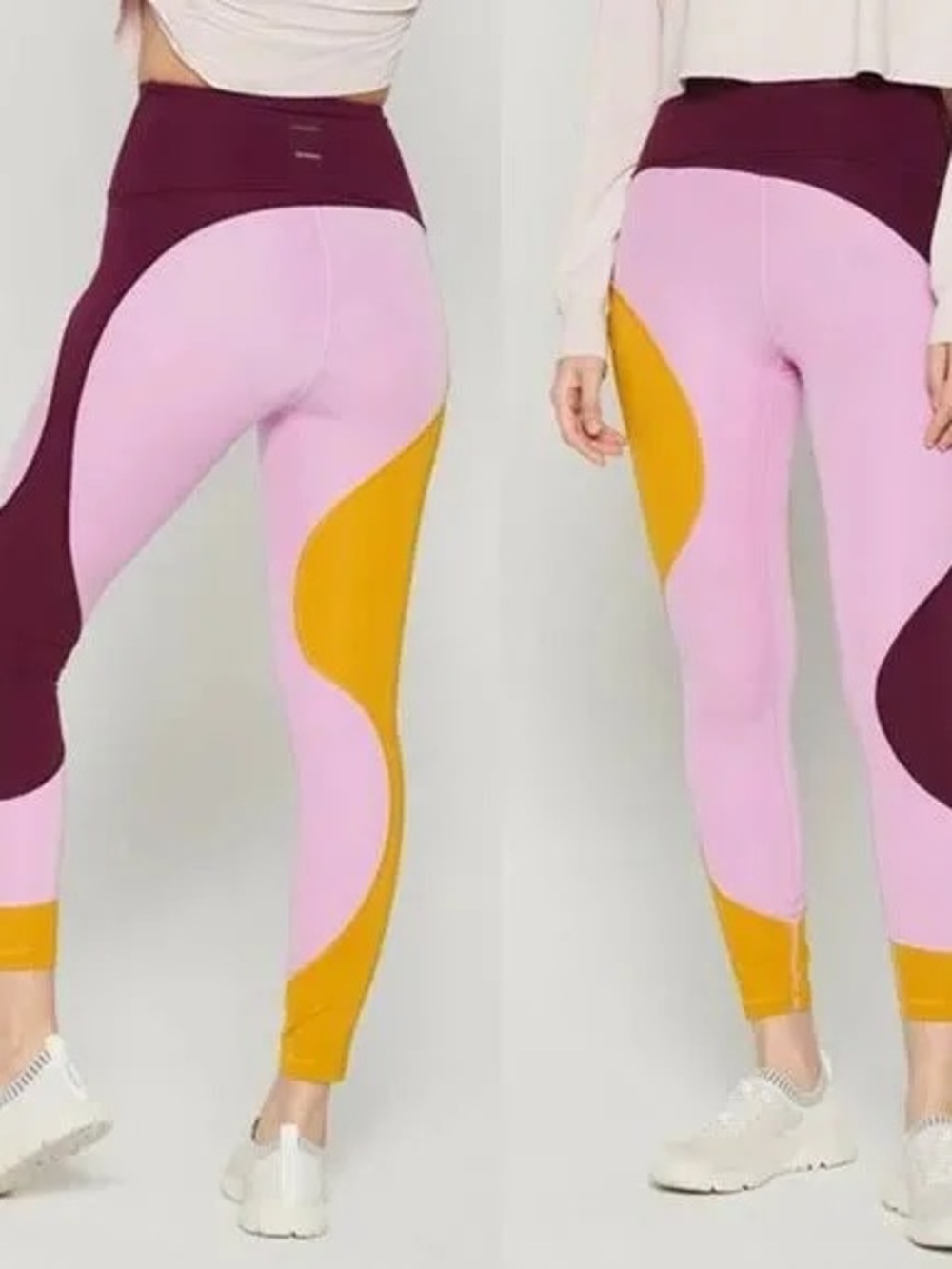lululemon athletica Roksanda Maroon & Pink High-Waist Leggings